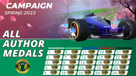 Trackmania Spring 2022 Campaign ALL AUTHOR MEDALS YouTube