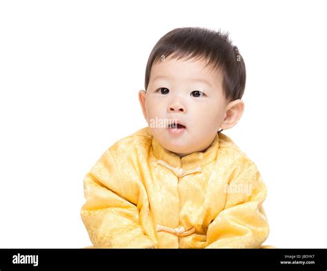 Chinese baby boy isolated Stock Photo - Alamy