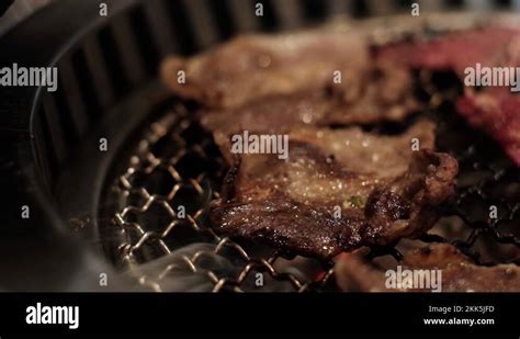 Japanese Style Bbq Yakiniku With Wagyu Beef Stock Video Footage Alamy