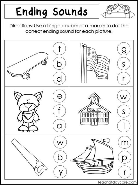 Ending Sounds Worksheet