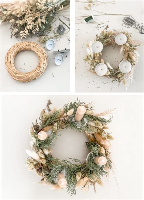 Diy Trockenblumen Adventskranz Sophiagaleria