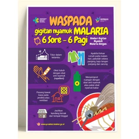 Jual Poster Kesehatan Waspada Gigitan Nyamuk Malaria | Shopee Indonesia