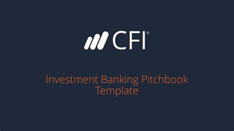 Investment Banking Pitchbook Template - Download Free PPT File