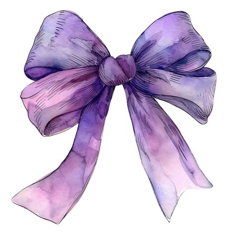 AI Generated Dazzling Watercolor Satin Bow Clipart 41303216 PNG