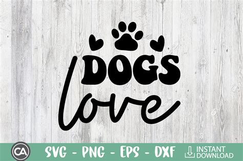 Dogs Love SVG Graphic by creativealomgir2004 · Creative Fabrica