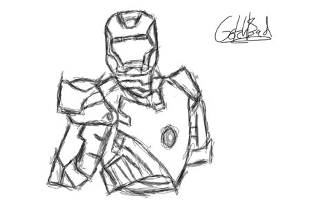 Simple sketch of Iron Man by Gotchabad on DeviantArt