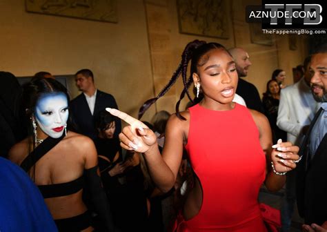 Normani Sexy Seen Showing Off Her Hot Figure In A Red Dress At The Monot Womenswear Show In