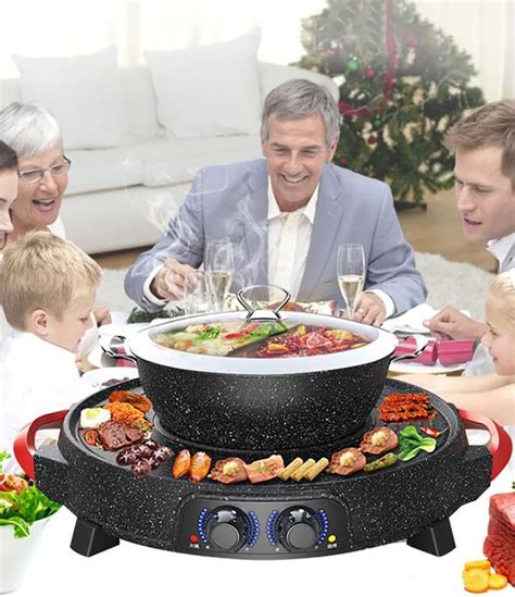 Amazon In Electric Smokeless Grill And Hot Pot Split