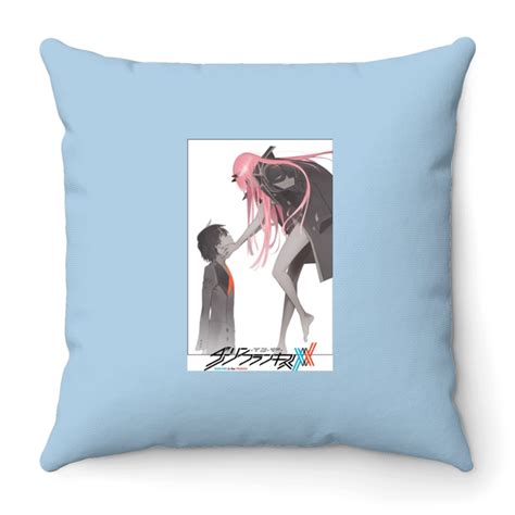 Darling In The Darling In The Franx Hiro And Zero2 Logo Throw Pillows