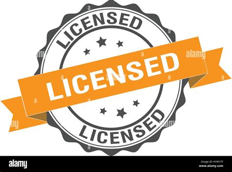 Licensed Stamp Illustration Stock Vector Image And Art Alamy