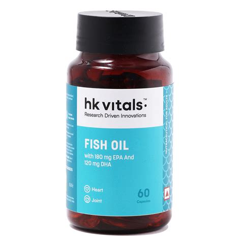 Healthkart Fish Oil 1000mg With 180mg EPA And 120mg DHA 60 Capsules