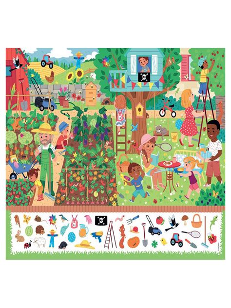 Nathan Puzzle Cherche Et Trouve 60 Pieces Au Jardin N A Kiabi