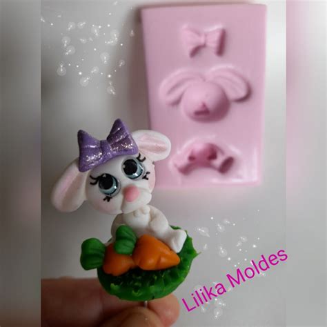 Molde Coelhinho Sapeca Lilika Moldes De Silicone