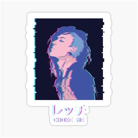 Choke Me Sad Anime Girl Punk Emo Vaporwave Weeb Sticker For Sale By Kylechave43665 Redbubble