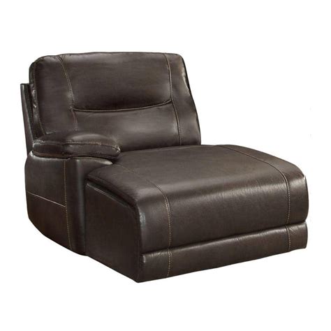 Benjara Brown Faux Leather Power Rocker Recliner With Zero Draw Usb