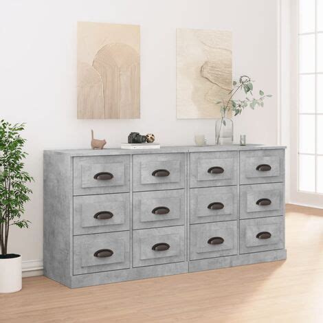 Sideboards 2 Stk Kommode Küchenschrank Beistellschrank Anrichte für