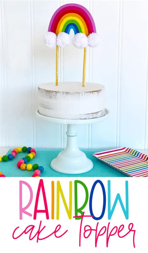 Rainbow Cake Topper Tutorial On Love The Day By Lindi Haws