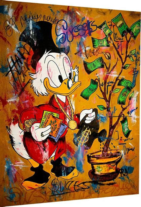 Amazon De Magic Canvas Art Bilder Dagobert Duck Pop Art Leinwandbild