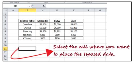 Excel Transpose Function Rearrange Your Data Free Online Tutorial