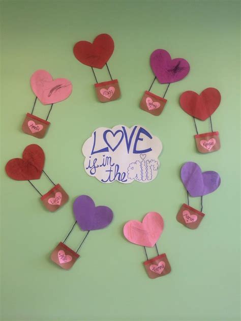 Our Love Is In The Air Bulletin Board Art Project For Valentine S Day