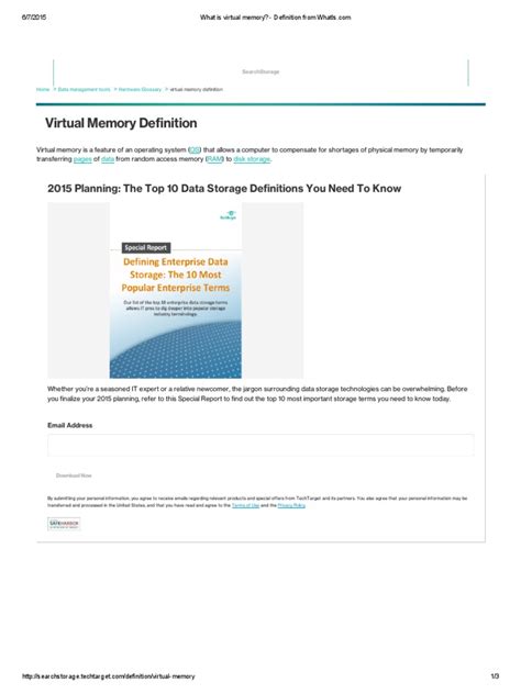 What Is Virtual Memory - Definition From WhatIs | PDF | Computer Data ...