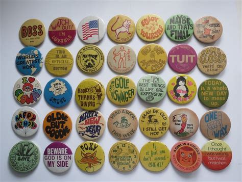 Vintage Pinback Buttons Misc Novelty Pins You Choose Genuine Vintage