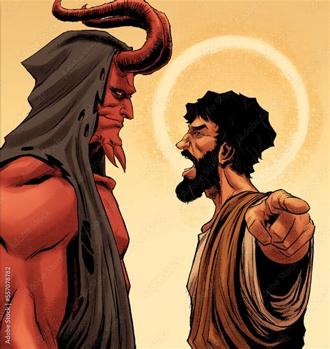 Jesus Christ Casts Out Satan Devil Confronts The Saint Satan Finds