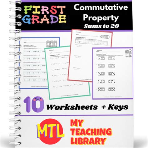 Commutative Property First Grade Sums To 20 My Teaching Library