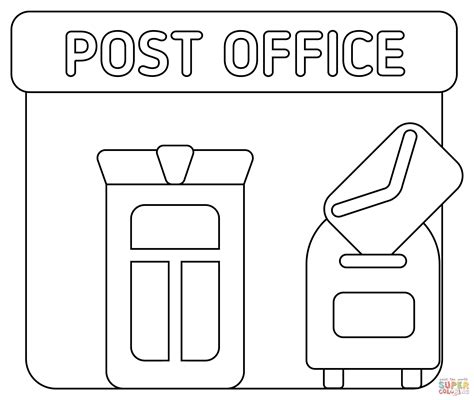 Post Office coloring page | Free Printable Coloring Pages