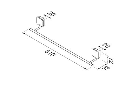 Handdoekrek Geesa Topaz 45cm Minimalistisch Chroom