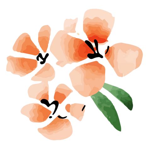 Design Png E Svg De Flores Chinesas Em Aquarela Para Camisetas