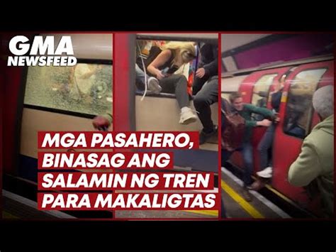 London Tube Passengers Binasag Ang Salamin Ng Tren Para Makaligtas