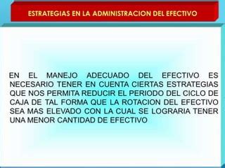 La Administracion Del Efectivo Ppt Descarga Gratuita