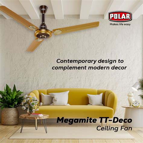 Buy Polar Megamite Tt Deco Star Mm Blade Copper Motor Ceiling