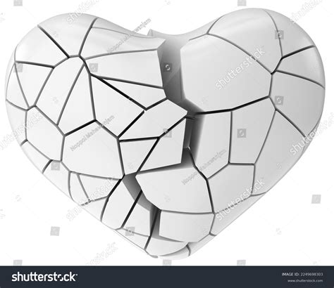 Broken Heart Heartbroken Lovelorn 3d Illustration Stock Illustration 2249698303 Shutterstock