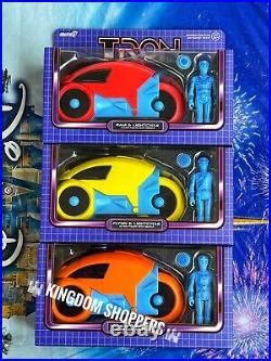 Disney Parks Super Reaction Figures Tron Lightcycle Set Red