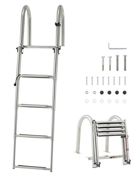 Buy Co Z 4 Step Telescoping Boat Ladder Pontoon Boat Ladder With 485lb