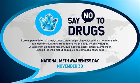 National Meth Awareness Day Background November 30 Template For