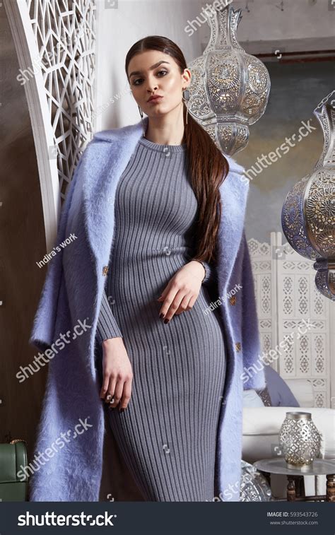 Beautiful Sexy Woman Brunette Hair East Stock Photo 593543726 Shutterstock