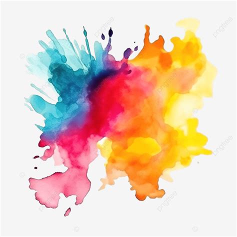 Watercolor Brush Splash Stain Blue Watercolor Brush Png Transparent