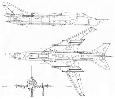 Sukhoi Su-22 Blueprint - Download free blueprint for 3D modeling