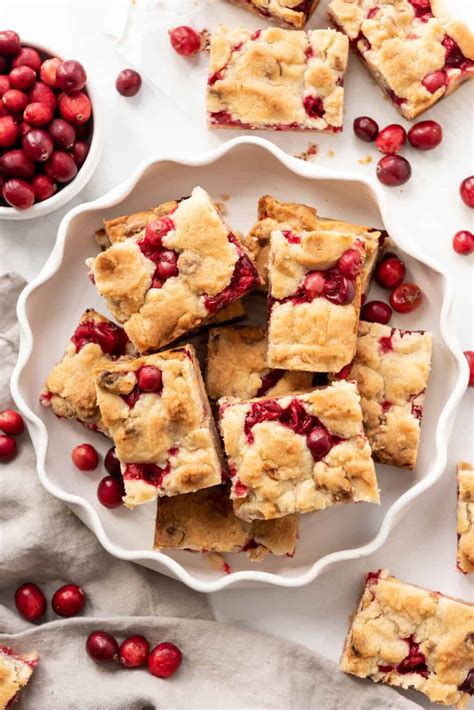 Fresh Cranberry Shortbread Bars House Of Nash Eats