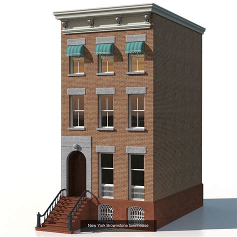 3D Model Collection Brownstone architecture VR / AR / low-poly | CGTrader