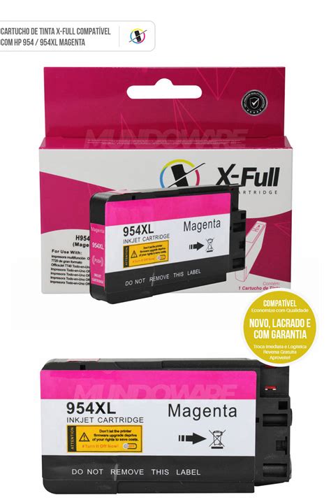 Cartucho de Tinta Magenta Compatível para HP 954 7720 7740 Mundoware