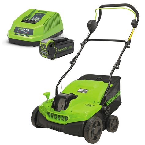 40V 14 Inch Cordless Dethatcher Scarifier Greenworks Tools