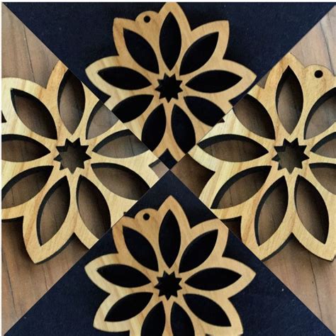 Naw Ruz Bahai Stars Ornaments Wood Nine Pointed Stars Set Of Etsy In