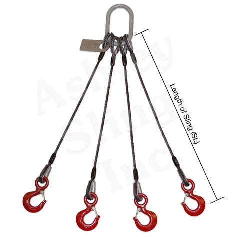 Four Leg Bridle Sling Wire Rope Sling Ashley Sling