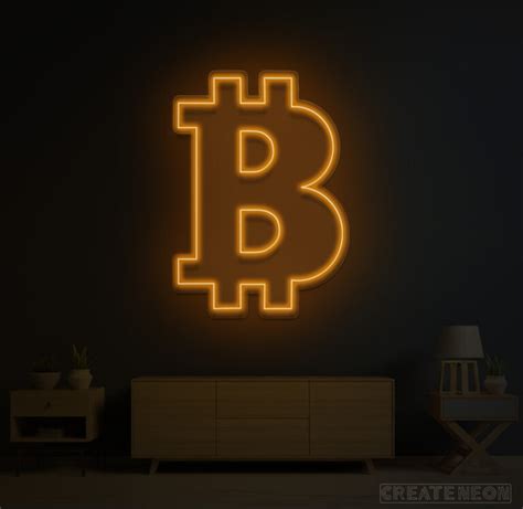 Bitcoin Neon Sign A Sign of Digital Currency | Free Shipping