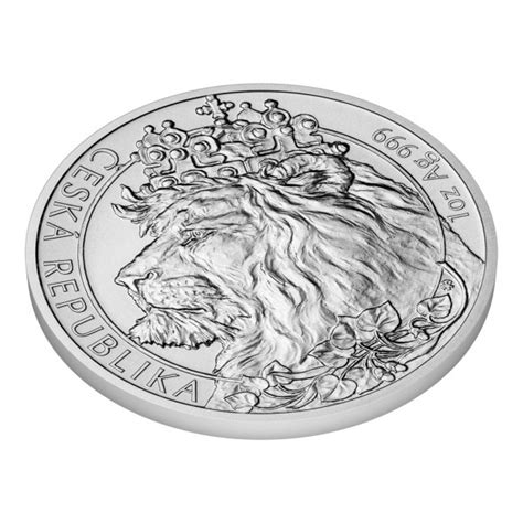 Oz Nzd Niue Silver Czech Lion Stand Coin Bu In Capsule