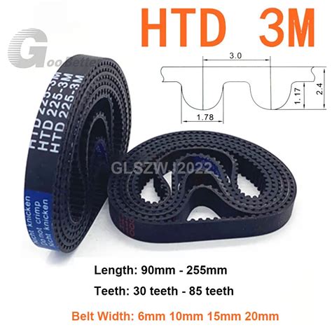 Width Mm Htd M Rubber Timing Belt Length Mm Mm Closed